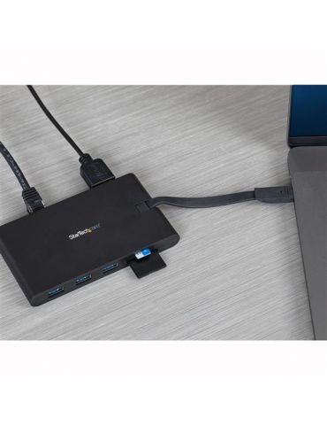 StarTech.com DKT30CHVSCPD stații de andocare și replicatoare de porturi pentru calculatoare portabile Prin cablu USB 3.2 Gen 1 S