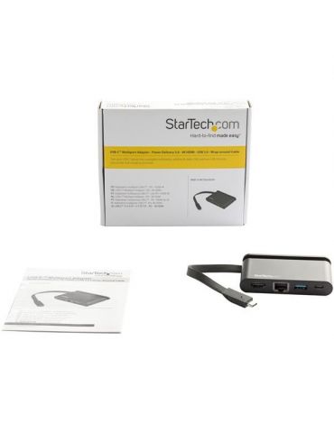 StarTech.com DKT30CHCPD stații de andocare și replicatoare de porturi pentru calculatoare portabile Prin cablu USB 3.2 Gen 1 Sta