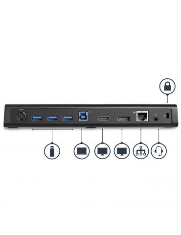 StarTech.com USB3DOCKHDPC stații de andocare și replicatoare de porturi pentru calculatoare portabile Prin cablu USB 3.2 Gen 1 S