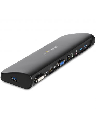 StarTech.com USB3SDOCKHDV stații de andocare și replicatoare de porturi pentru calculatoare portabile Prin cablu USB 3.2 Gen 1 S