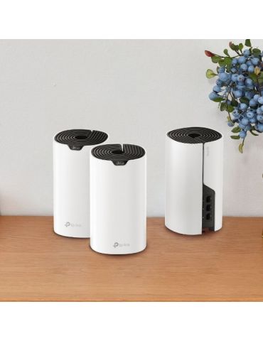 TP-Link Deco S7 (3-pack) Bandă dublă (2.4 GHz/ 5 GHz) Wi-Fi 5 (802.11ac) Alb, Negru Intern Tp-link - 3