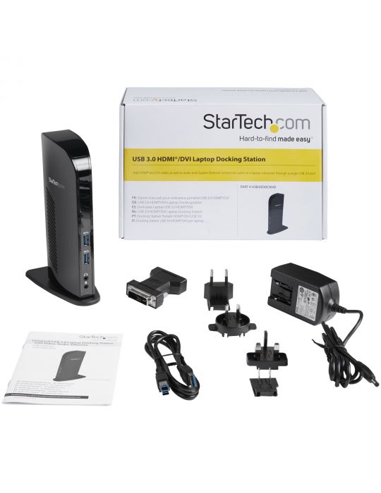StarTech.com USB3SDOCKHD stații de andocare și replicatoare de porturi pentru calculatoare portabile Prin cablu USB 3.2 Gen 1 St