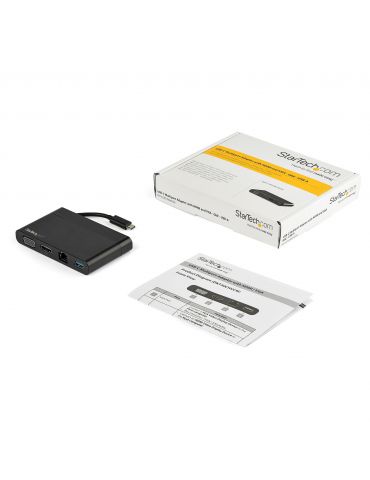 StarTech.com DKT30CHVCM stații de andocare și replicatoare de porturi pentru calculatoare portabile Prin cablu USB 3.2 Gen 1 Sta