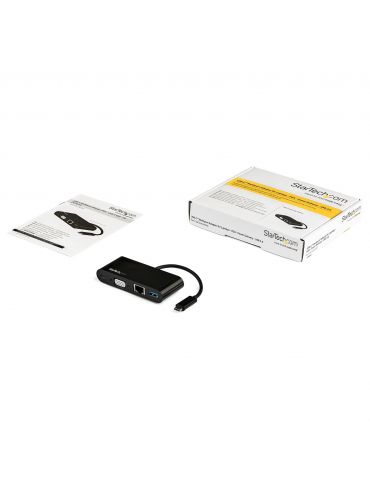 StarTech.com DKT30CVAGPD stații de andocare și replicatoare de porturi pentru calculatoare portabile Prin cablu USB 3.2 Gen 1 St