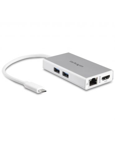 StarTech.com DKT30CHPDW stații de andocare și replicatoare de porturi pentru calculatoare portabile Prin cablu USB 3.2 Gen 1 Sta