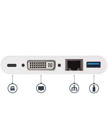 StarTech.com DKT30CDVPD stații de andocare și replicatoare de porturi pentru calculatoare portabile Prin cablu USB 3.2 Gen 1 Sta