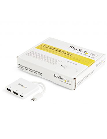 StarTech.com CDP2HDUACPW stații de andocare și replicatoare de porturi pentru calculatoare portabile Prin cablu USB 3.2 Gen 1 St