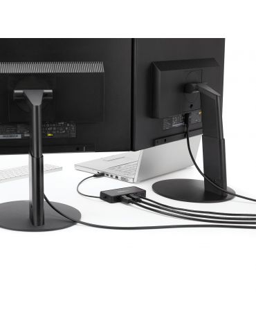 StarTech.com USBA2DPGB stații de andocare și replicatoare de porturi pentru calculatoare portabile Prin cablu USB 3.2 Gen 1 Star