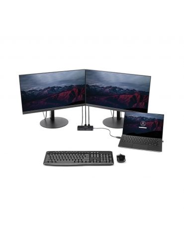 StarTech.com USBA2DPGB stații de andocare și replicatoare de porturi pentru calculatoare portabile Prin cablu USB 3.2 Gen 1 Star