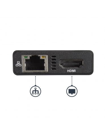 StarTech.com DKT30CHPD stații de andocare și replicatoare de porturi pentru calculatoare portabile Prin cablu USB 3.2 Gen 1 Star