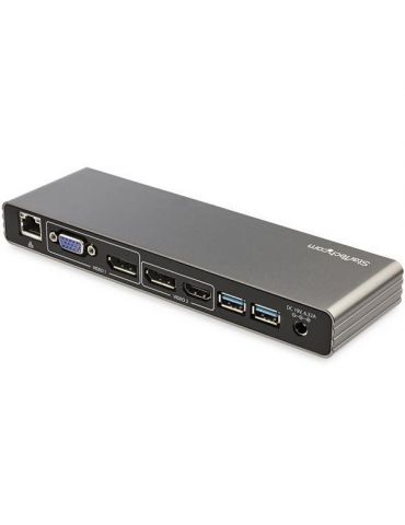 StarTech.com TB3DK2DHVUE stații de andocare și replicatoare de porturi pentru calculatoare portabile Prin cablu Thunderbolt 3 St