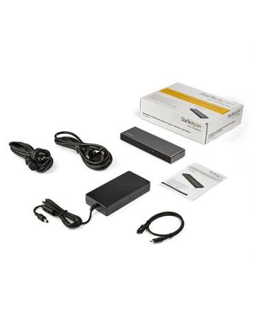 StarTech.com TB3DK2DHVUE stații de andocare și replicatoare de porturi pentru calculatoare portabile Prin cablu Thunderbolt 3 St