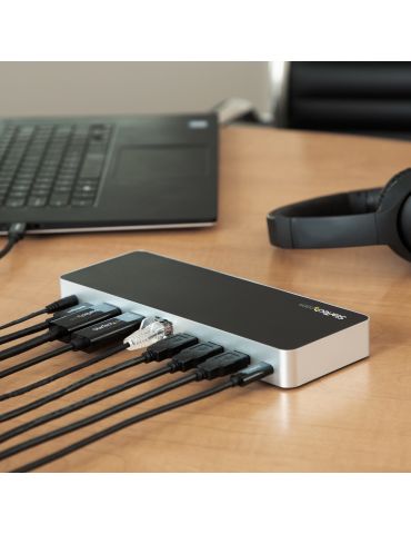 StarTech.com MST30C2HHPDU stații de andocare și replicatoare de porturi pentru calculatoare portabile Prin cablu USB 3.2 Gen 1 S