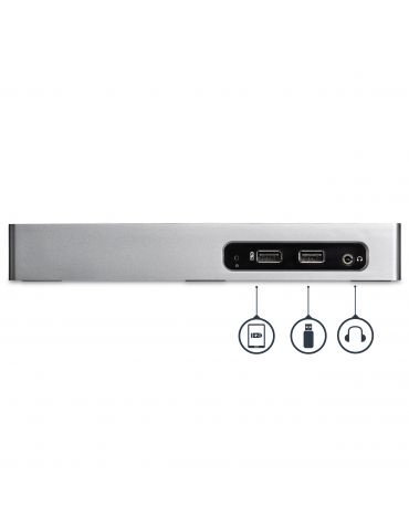 StarTech.com DK30ADD stații de andocare și replicatoare de porturi pentru calculatoare portabile Prin cablu USB 3.2 Gen 1 (3.1 S