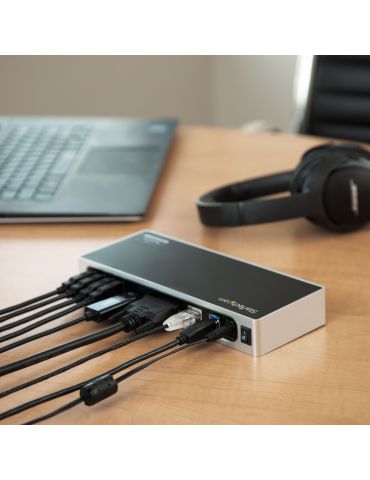 StarTech.com DK30ADD stații de andocare și replicatoare de porturi pentru calculatoare portabile Prin cablu USB 3.2 Gen 1 (3.1 S
