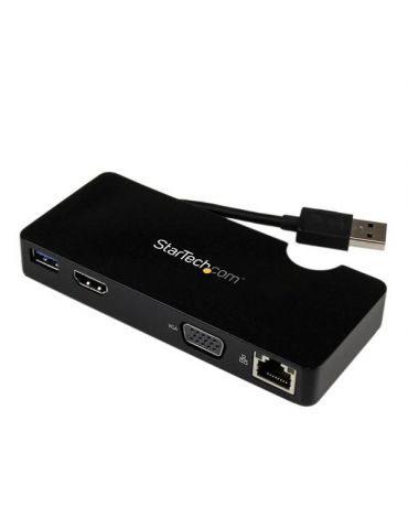 StarTech.com USB3SMDOCKHV stații de andocare și replicatoare de porturi pentru calculatoare portabile Prin cablu USB 3.2 Gen 1 S - Tik.ro
