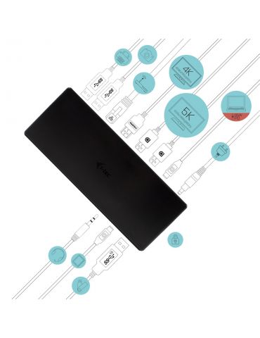i-tec C31TRIPLEDOCKPD stații de andocare și replicatoare de porturi pentru calculatoare portabile Prin cablu USB 3.2 Gen 2 (3.1 