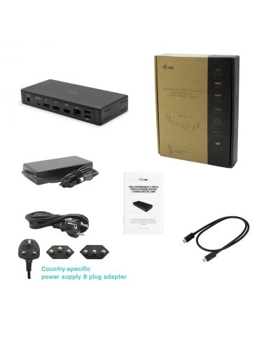 i-tec C31TRIPLEDOCKPD stații de andocare și replicatoare de porturi pentru calculatoare portabile Prin cablu USB 3.2 Gen 2 (3.1 