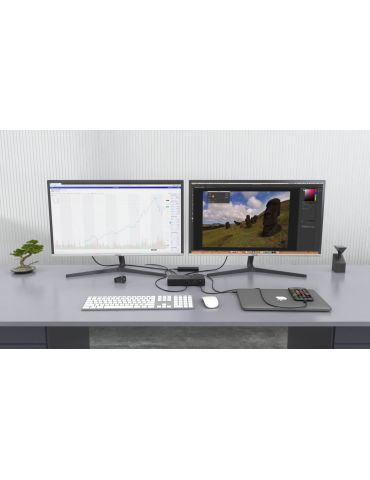 i-tec TB3CDUALDPDOCKPD stații de andocare și replicatoare de porturi pentru calculatoare portabile Prin cablu Thunderbolt 3 I-te