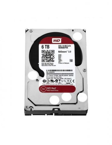 Hdd wd 6 tb red 5.400 rpm buffer 64 mb pt. nas wd60efrx Wd - 1