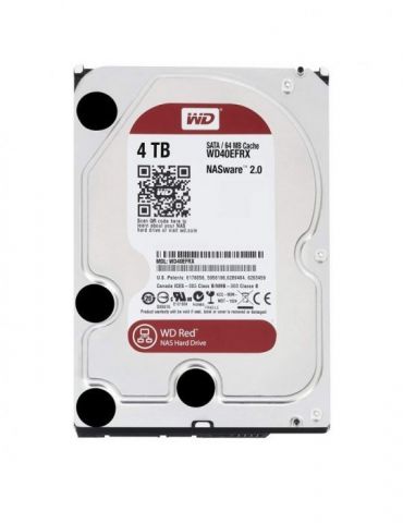Hdd wd 4 tb red 5.400 rpm buffer 64 mb pt. nas wd40efrx Wd - 1