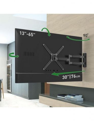 Suport tv plat/curbat de perete cu 2 brate barkan bm464xl Barkan - 1