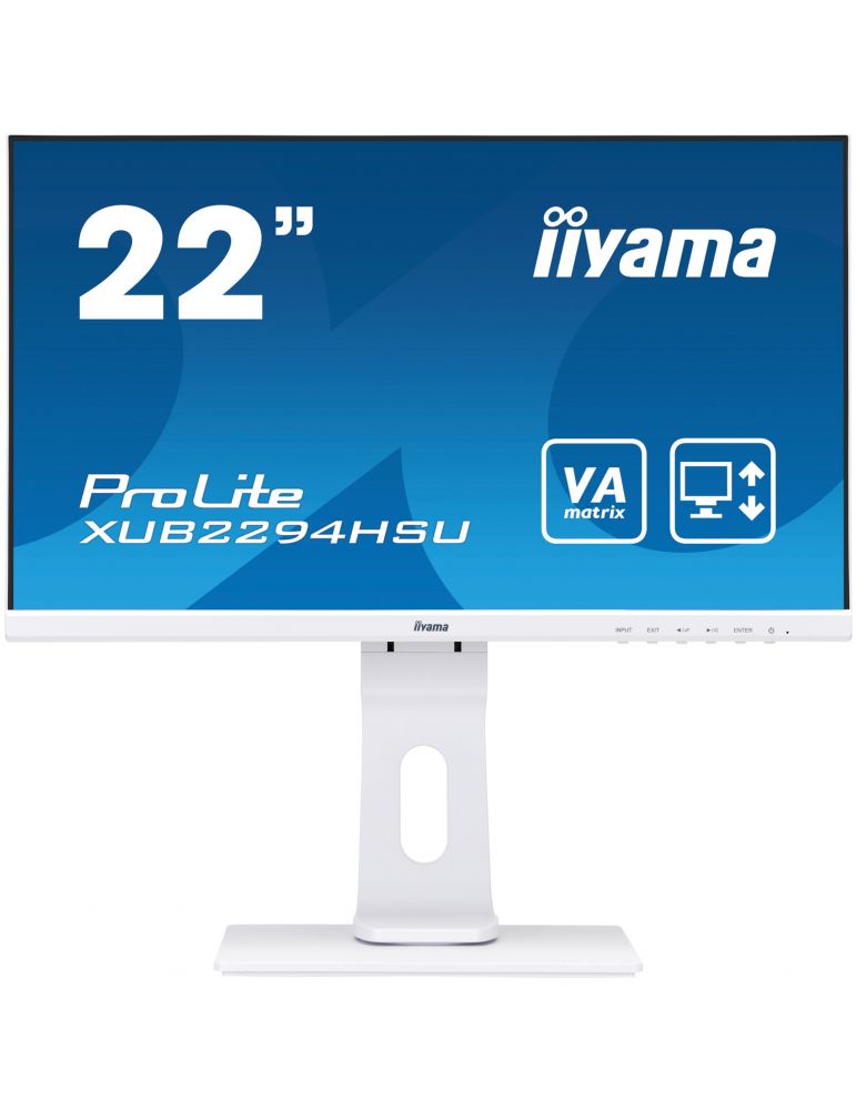 iiyama ProLite XUB2294HSU-W1 LED display 54,6 cm (21.5") 1920 x 1080 Pixel Full HD Negru, Alb
