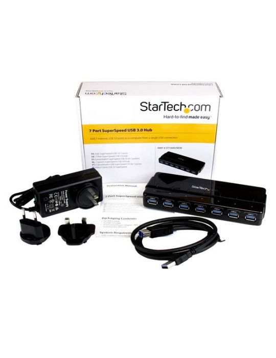 StarTech.com ST7300USB3B hub-uri de interfață USB 3.2 Gen 1 (3.1 Gen 1) Type-B 5000 Mbit/s Negru StarTech.com - 4