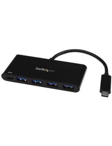 StarTech.com HB30C4AFPD hub-uri de interfață USB 3.2 Gen 1 (3.1 Gen 1) Type-C 5000 Mbit/s Negru StarTech.com - 1 - Tik.ro