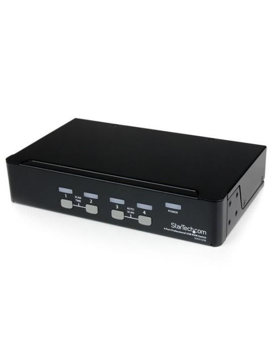 StarTech.com SV431USB switch-uri pentru tastatură, mouse și monitor (KVM) Raft pentru montat echipamente Negru StarTech.com - 1