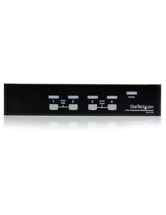 StarTech.com SV431USB switch-uri pentru tastatură, mouse și monitor (KVM) Raft pentru montat echipamente Negru StarTech.com - 2