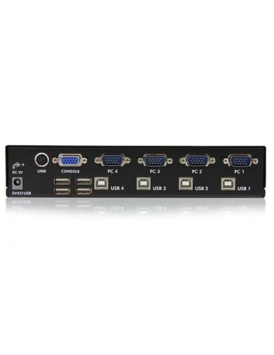 StarTech.com SV431USB switch-uri pentru tastatură, mouse și monitor (KVM) Raft pentru montat echipamente Negru StarTech.com - 3
