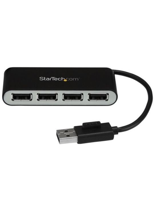 StarTech.com ST4200MINI2 hub-uri de interfață USB 2.0 480 Mbit/s Negru, Argint StarTech.com - 1