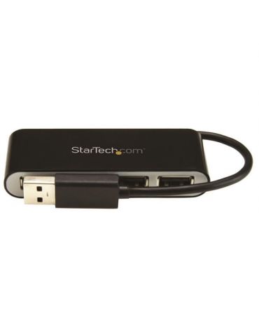 StarTech.com ST4200MINI2 hub-uri de interfață USB 2.0 480 Mbit/s Negru, Argint StarTech.com - 2