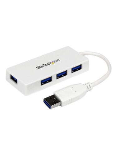 StarTech.com ST4300MINU3W hub-uri de interfață USB 3.2 Gen 1 (3.1 Gen 1) Type-A 5000 Mbit/s Alb StarTech.com - 1 - Tik.ro