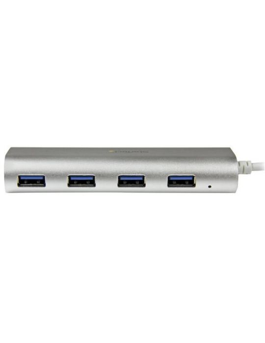 StarTech.com ST43004UA hub-uri de interfață USB 3.2 Gen 1 (3.1 Gen 1) Type-A 5000 Mbit/s Argint, Alb StarTech.com - 3