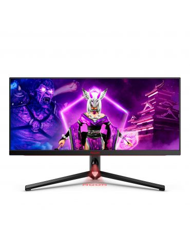 AOC AGON PRO AG344UXM monitoare LCD 86,4 cm (34") 3440 x 1440 Pixel UltraWide Quad HD LED Negru, Roşu Aoc - 5
