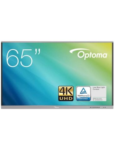 Optoma 5651rk ifpd 65 ifp 4k uhd direct led 370 nits quad core cpu 4gb ram / 32 gb rom  2x 16w speaker 20-finger multitouch 1mm  - Tik.ro