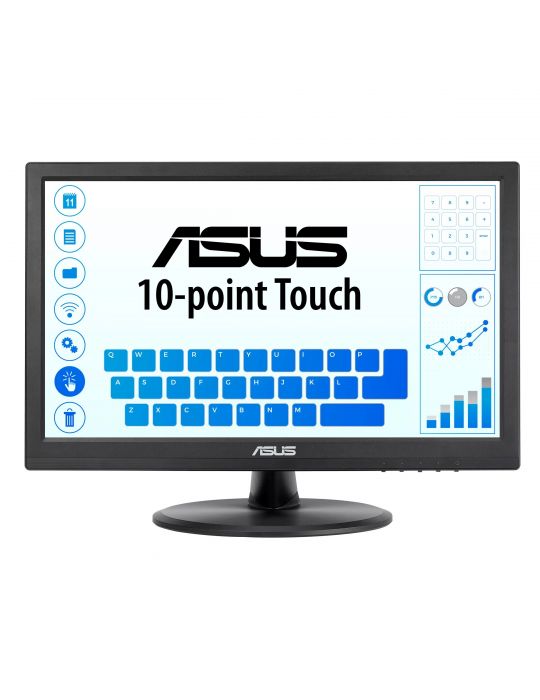ASUS VT168HR 39,6 cm (15.6") 1366 x 768 Pixel WXGA LED Ecran tactil Negru Asus - 1