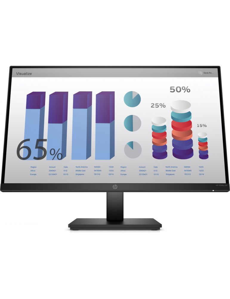 HP P24q G4 60,5 cm (23.8") 2560 x 1440 Pixel Quad HD LED Negru
