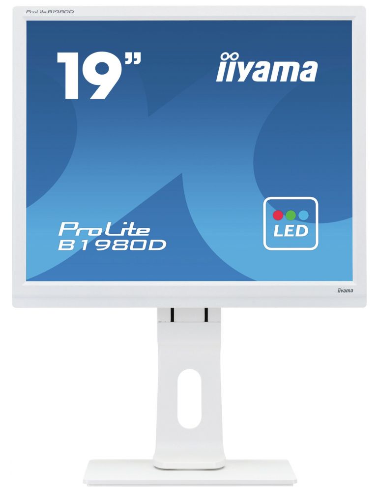 iiyama ProLite B1980D-W1 LED display 48,3 cm (19") 1280 x 1024 Pixel SXGA Alb