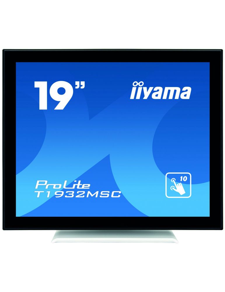 iiyama ProLite T1932MSC-W5AG monitoare LCD 48,3 cm (19") 1280 x 1024 Pixel LED Ecran tactil Multi-gestual Negru, Alb