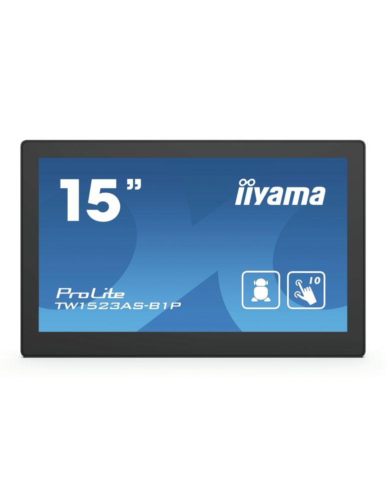 iiyama ProLite TW1523AS-B1P monitoare LCD 39,6 cm (15.6") 1920 x 1080 Pixel Full HD LED Ecran tactil Multi-gestual Negru