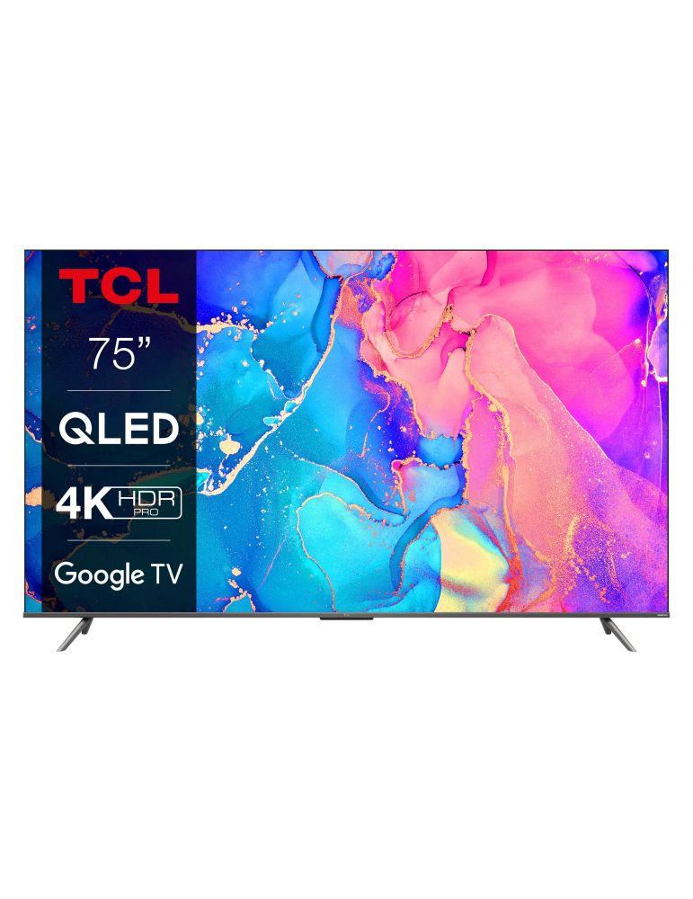 Televizor TCL C635, QLED, 190.5cm, Ultra HD 4K, Smart TV, Wi-Fi, negru