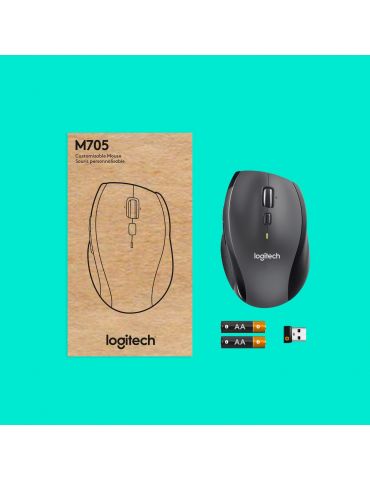 Logitech Customizable Mouse M705 mouse-uri Mâna dreaptă RF fără fir Optice 1000 DPI Logitech - 9