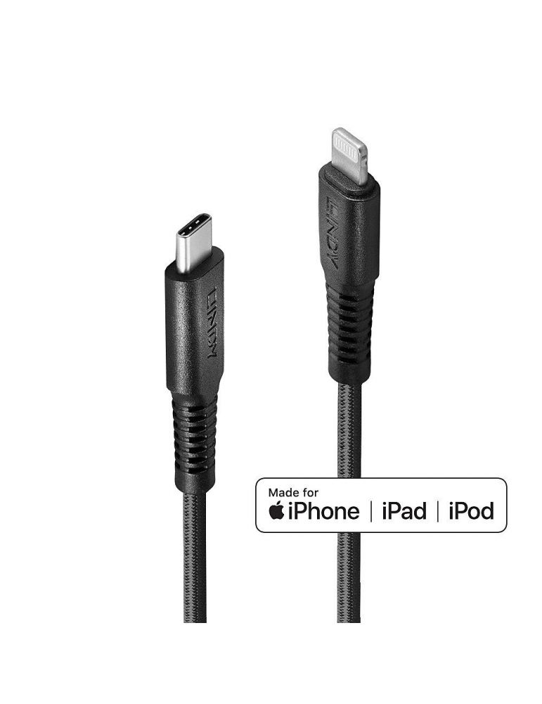 Lindy 31286 cablu Lightning 1 m Negru