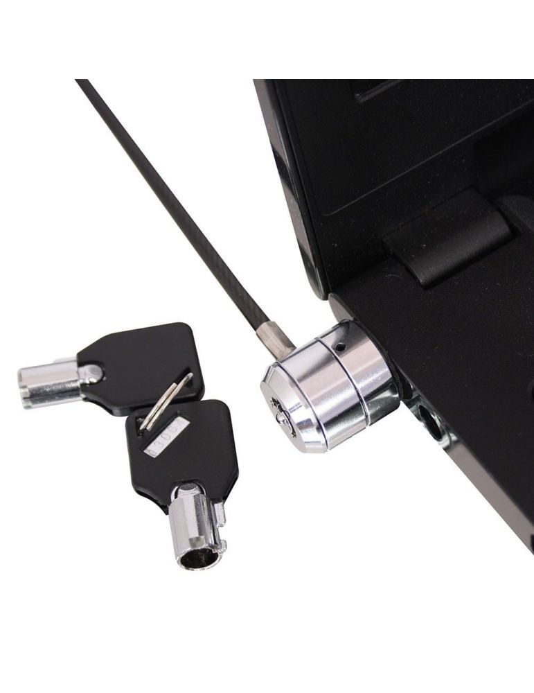 Lindy 20945 cabluri cu sistem de blocare Negru, Metalic 1,6 m