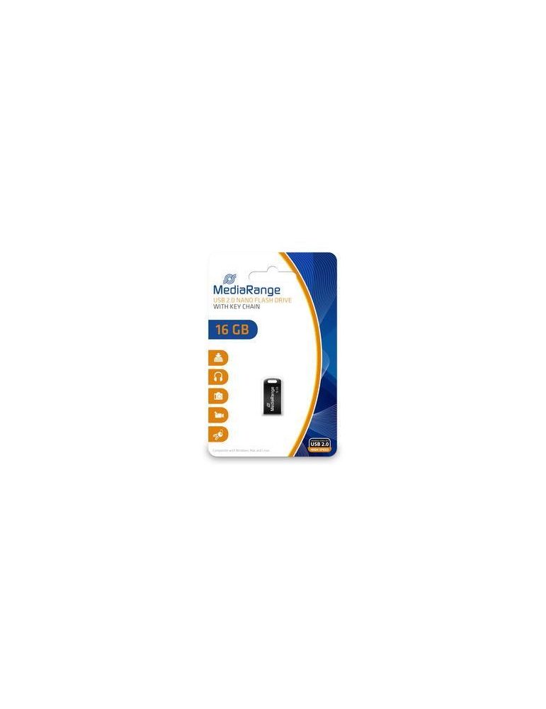 Stick memorie MediaRange MR921, 16GB, USB 2.0, Black