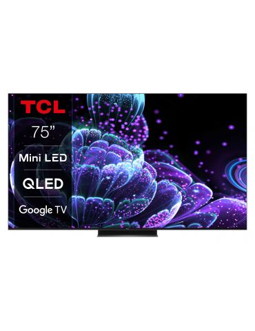 TCL C83 Series C835 190,5 cm (75") 4K Ultra HD Smart TV Wi-Fi Negru Tcl - 1 - Tik.ro