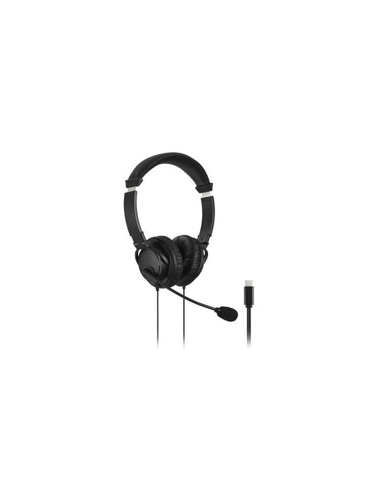 Headphones & Headsets Kensington K97457WW cască audio & cască cu microfon Căști Prin cablu Bandă de fixare pe cap Apeluri/Muzică Negru